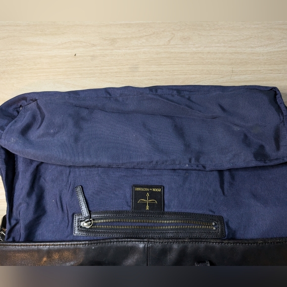 Black Leather Tote by Por La Victoire - Picture 13 of 16